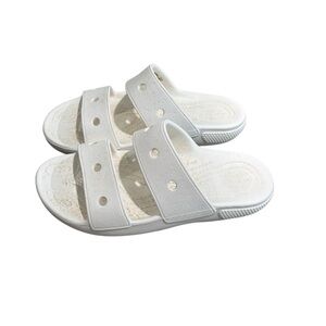 Crocs Sandals Kids 2 White Comfort Two Strap